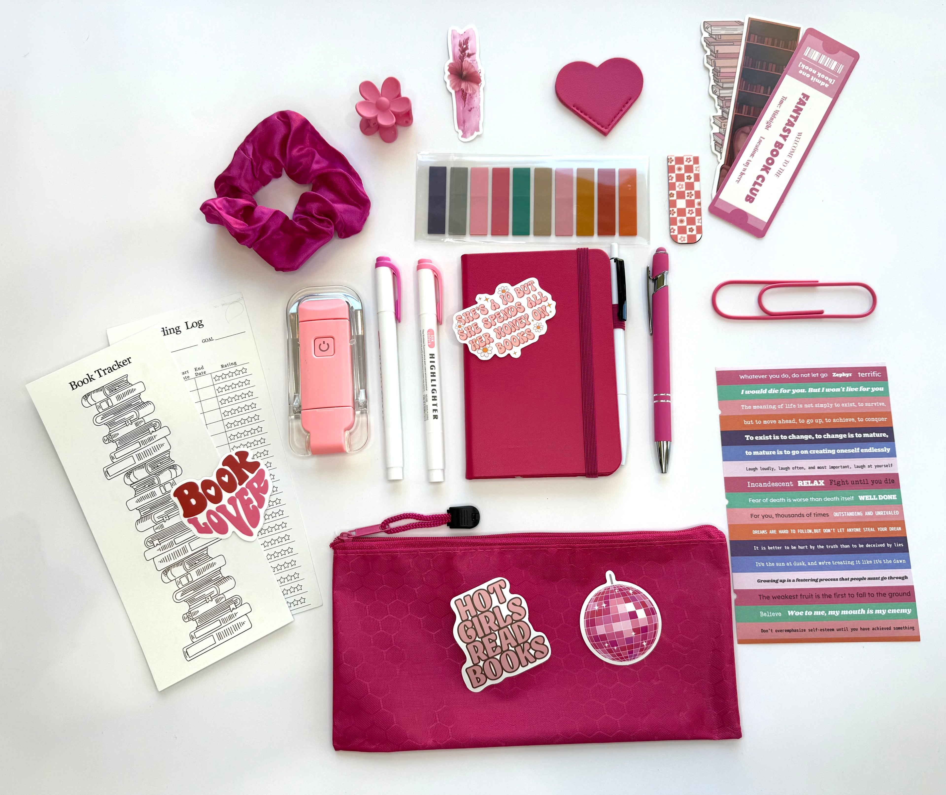 Dark Pink Bookish Bundle