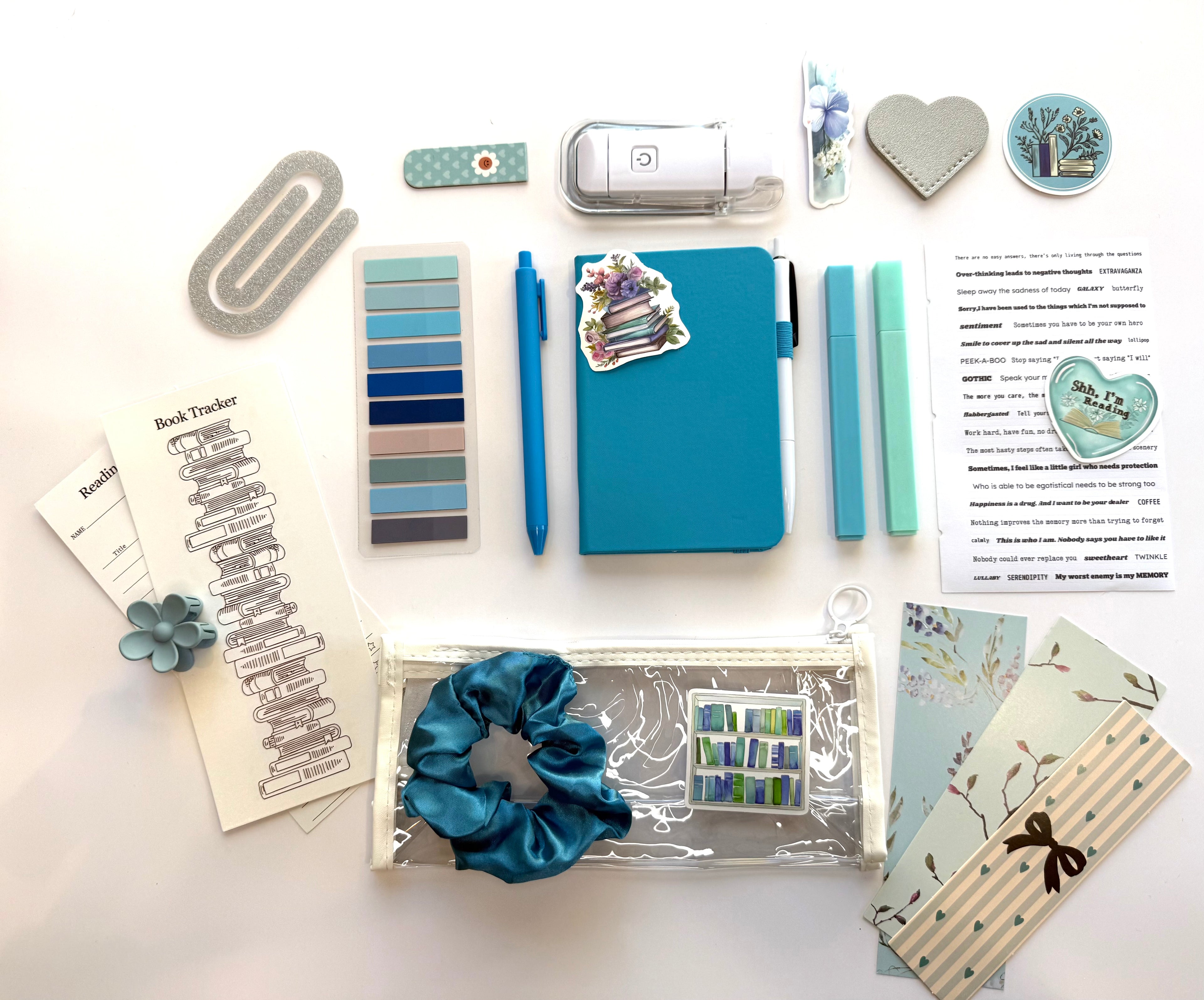 Bright Blue/Aqua Bookish Bundle